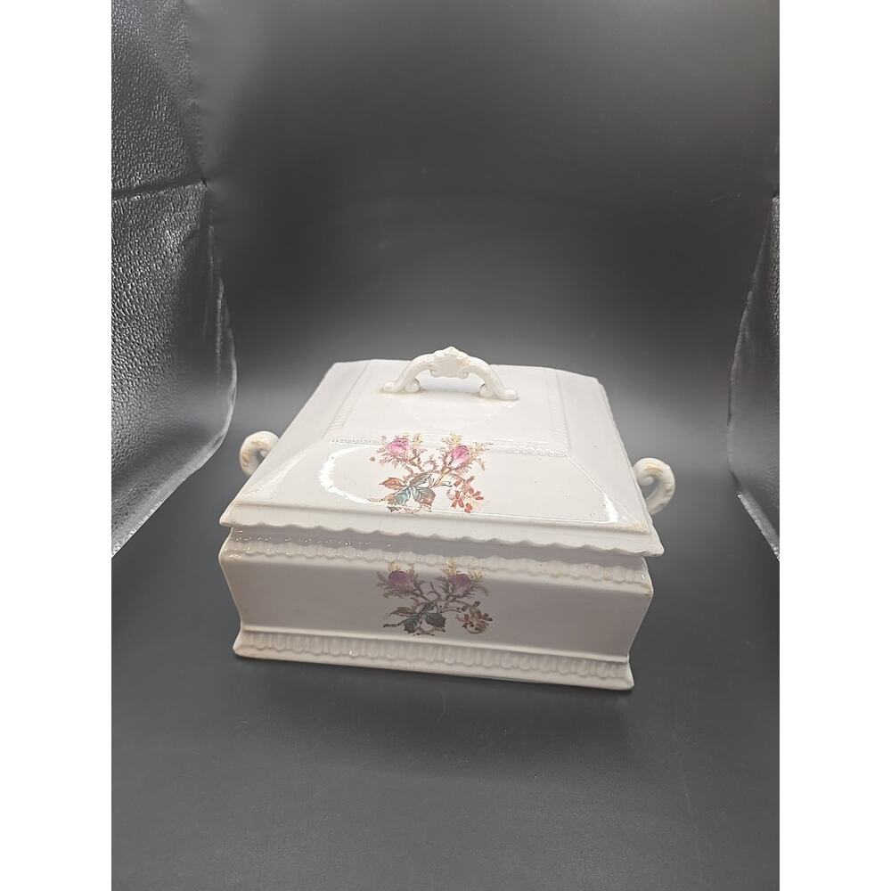 Antique Porcelaine Opaque Crescent Tureen Bridgewood & Son c.1891-1908 England‎